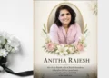 Anitha Rajesh passed away Abbotsford BC Canada